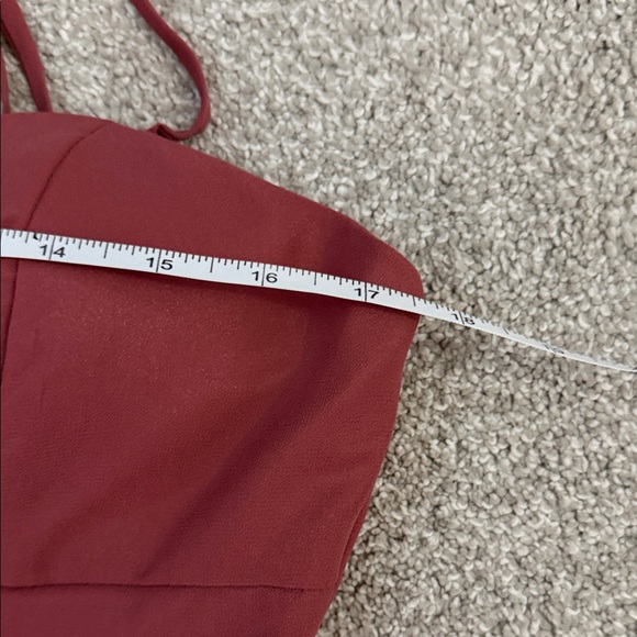 NWT Lulus Stunning Grace Dusty Rose Back Cut Out Front Slit Maxi Dress Large - Picture 11 of 16